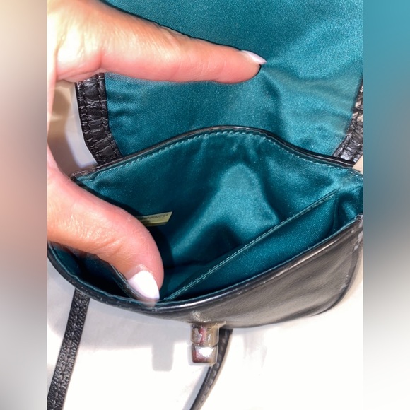 Vintage Coach Mini Black Leather Crossbody Handbag Purse - Picture 7 of 11